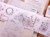 Pre-Order Xiaobaijia Die-Cut Washi Tape - Floral Smoky Purple