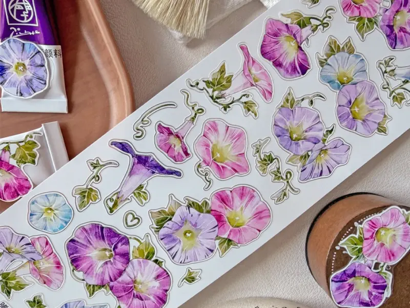 Pre-Order Baicangjia Studio Die-Cut Washi Tape - Morning Glory