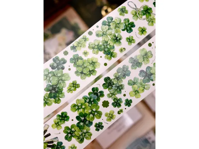 Pre-Order Xiaobaijia Kiss-Cut Washi Tape - Four-Leaf Clover