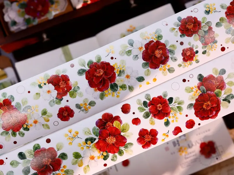 Pre-Order Xiaobaijia Die-Cut Washi Tape - Red Tea Spring