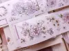 Pre-Order Xiaobaijia Die-Cut Washi Tape - Floral Smoky Purple