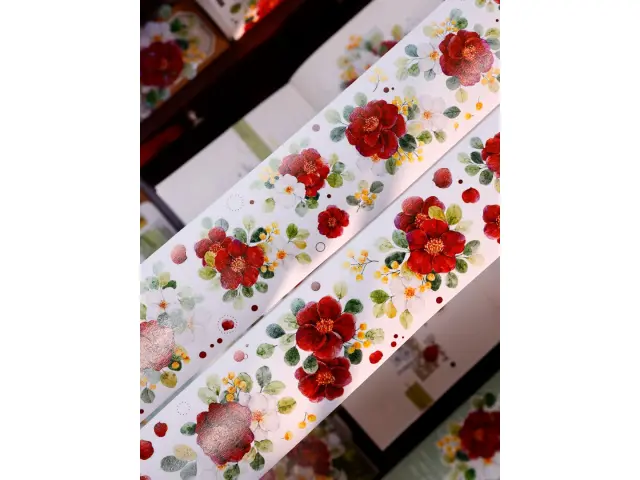 Xiaobaijia Die-Cut Washi Tape - Red Tea Spring