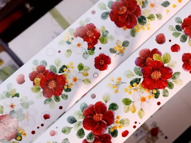 Pre-Order Xiaobaijia Die-Cut Washi Tape - Red Tea Spring