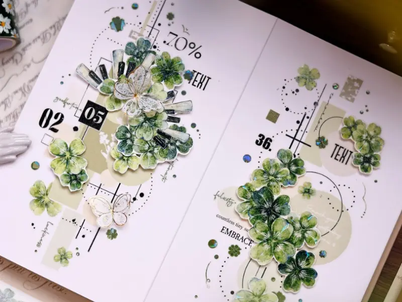 Pre-Order Xiaobaijia Kiss-Cut Washi Tape - Four-Leaf Clover