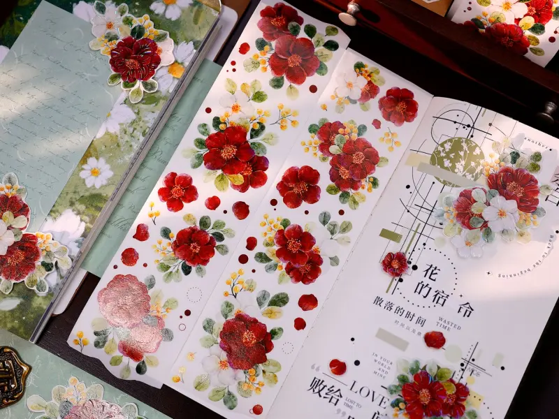 Pre-Order Xiaobaijia Die-Cut Washi Tape - Red Tea Spring