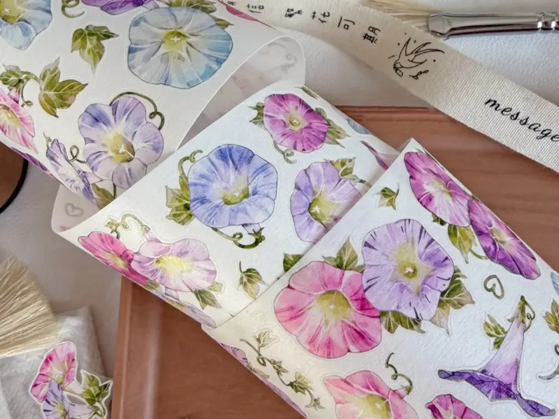 Pre-Order Baicangjia Studio Die-Cut Washi Tape - Morning Glory