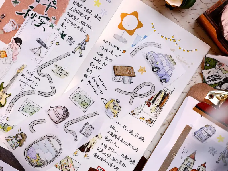 Pre-Order Xiaobaijia Die-Cut Washi Tape - Journey