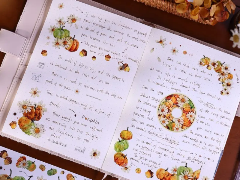 Pre-Order Xiaobaijia Kiss-Cut Washi Tape - Pumpkin Patch