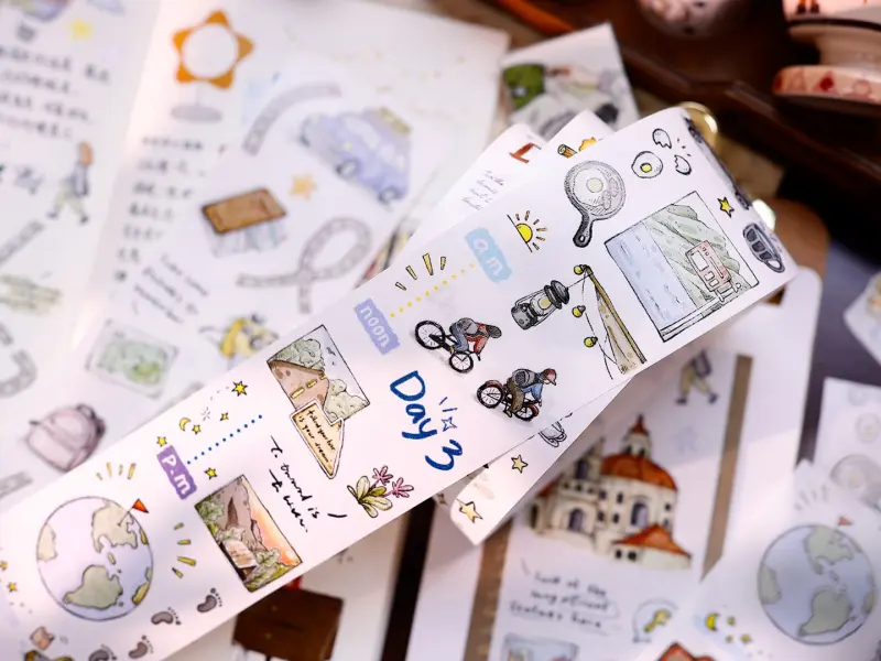 Pre-Order Xiaobaijia Die-Cut Washi Tape - Journey