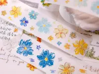 Pre-Order Xiaobaijia Die-Cut Washi Tape - Pastel Flower Town