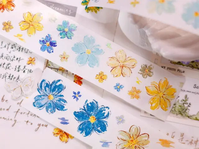 Pre-Order Xiaobaijia Die-Cut Washi Tape - Pastel Flower Town