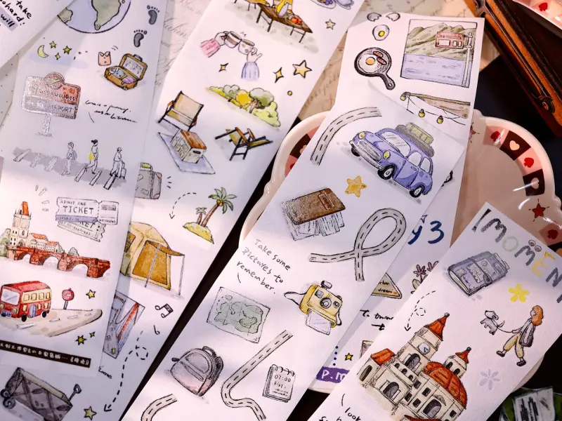 Pre-Order Xiaobaijia Die-Cut Washi Tape - Journey