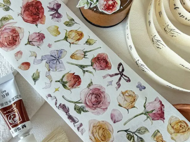 Pre-Order Baicangjia Studio Die-Cut Washi Tape - Subtle Fragrance