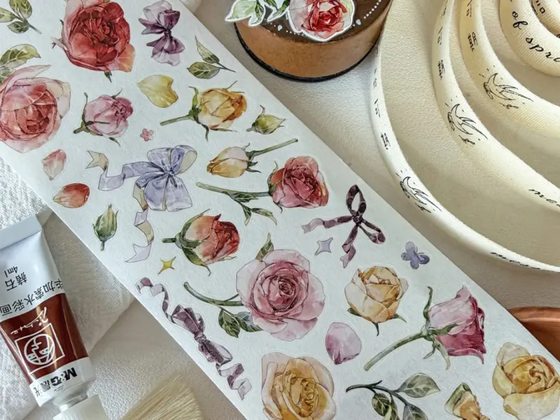 Pre-Order Baicangjia Studio Die-Cut Washi Tape - Subtle Fragrance