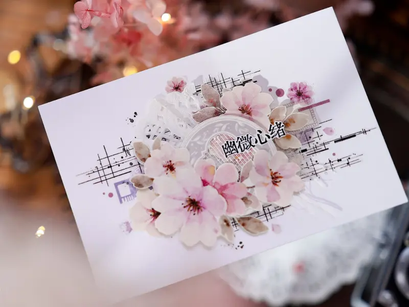 Pre-Order Xiaobaijia Kiss-Cut Washi Tape - Pink Floral Letter