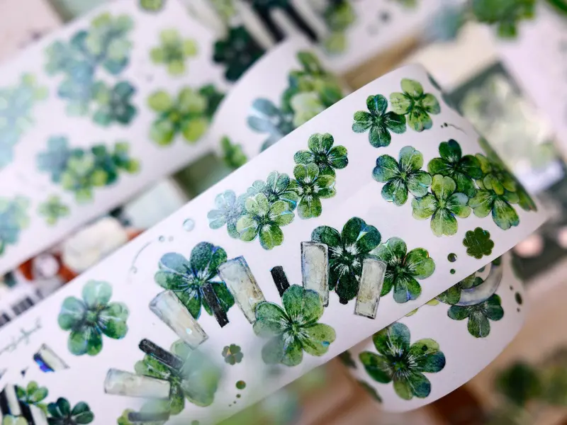 Pre-Order Xiaobaijia Kiss-Cut Washi Tape - Four-Leaf Clover