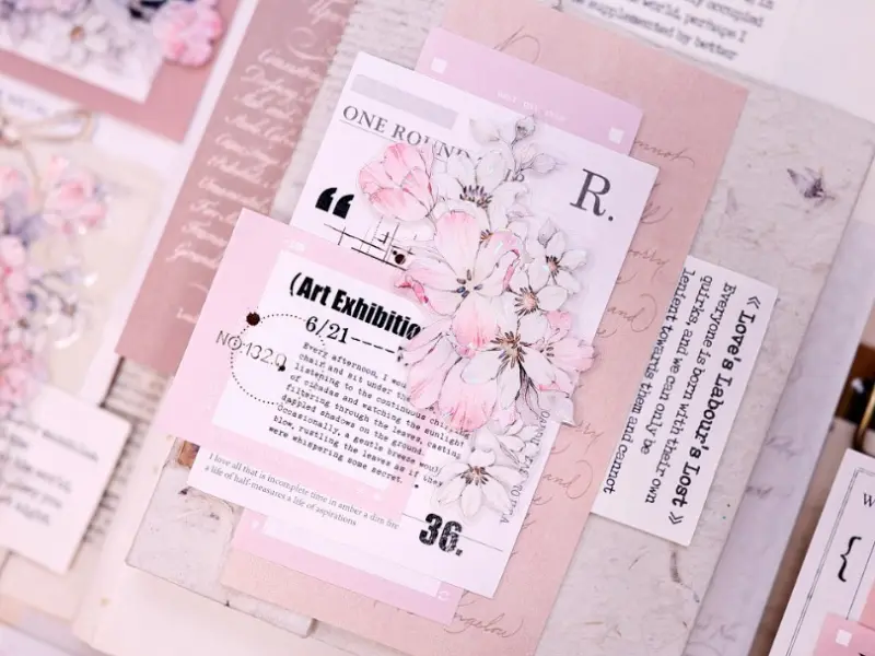 Pre-Order Xiaobaijia Die-Cut Washi Tape - Floral Soft Pink
