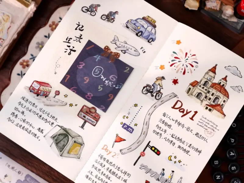 Pre-Order Xiaobaijia Die-Cut Washi Tape - Journey
