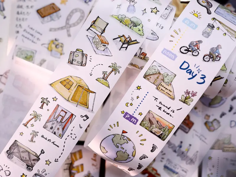 Pre-Order Xiaobaijia Die-Cut Washi Tape - Journey