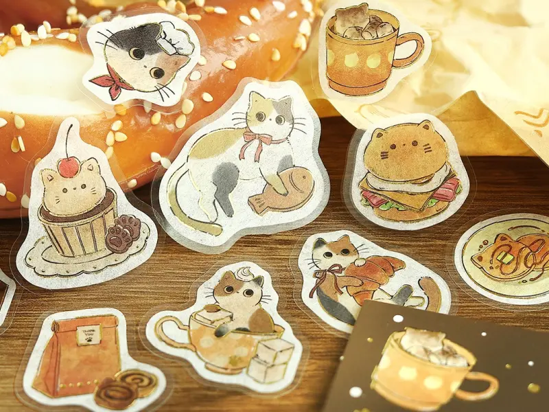 BGM Sticker Flakes Welcome, Meow! - Kuroneko Cafe