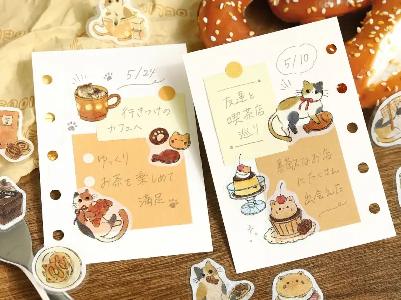 BGM Sticker Flakes Welcome, Meow! - Kuroneko Cafe