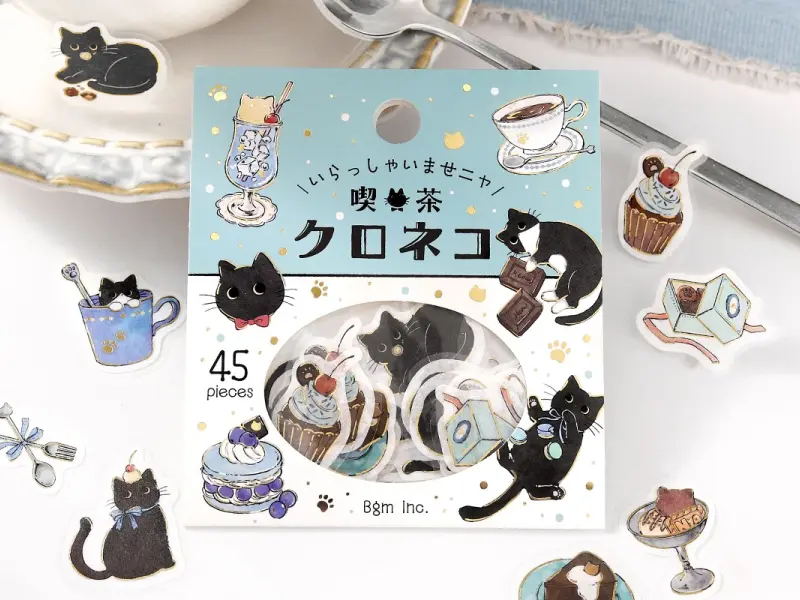 BGM Sticker Flakes Welcome, Meow! - Cafe Mikeneko