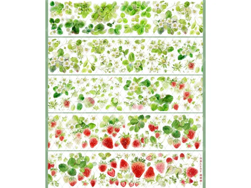 Bailan Studio Washi Tape Sample - Strawberry