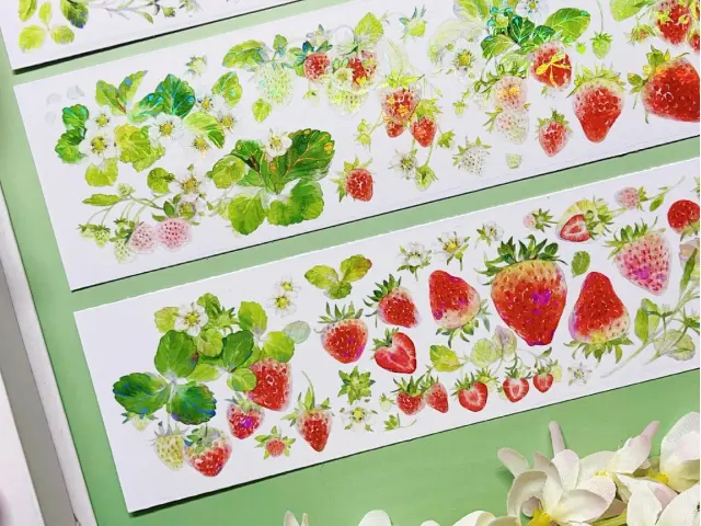 Bailan Studio Washi Tape Sample - Strawberry