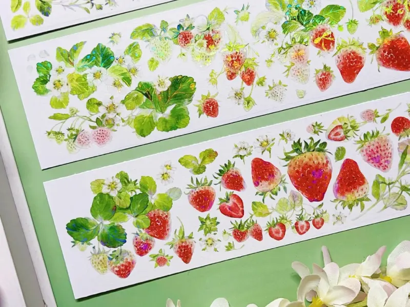 Bailan Studio Washi Tape Sample - Strawberry