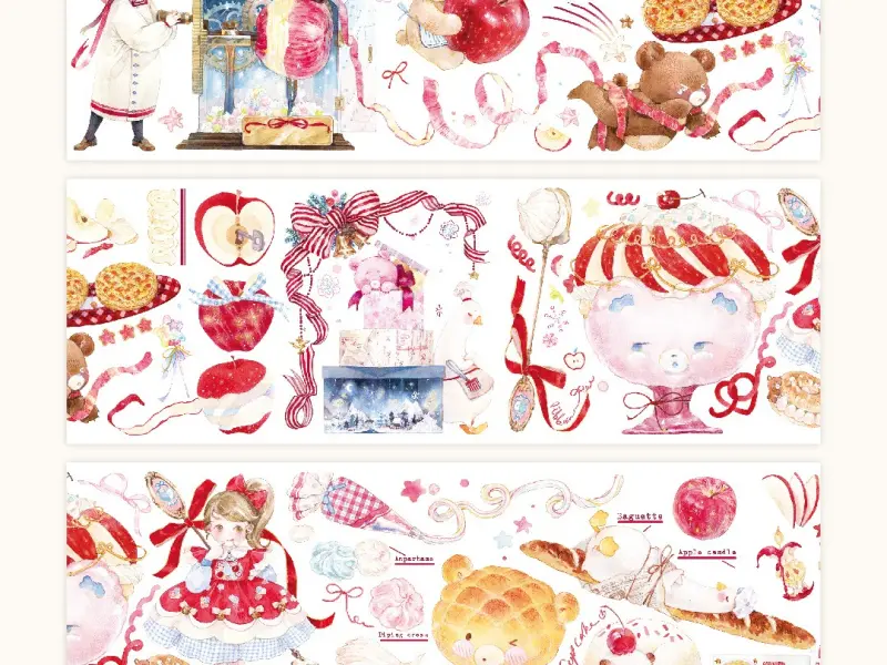 Benchu Studio Washi Tape Sample - Apple Gifts