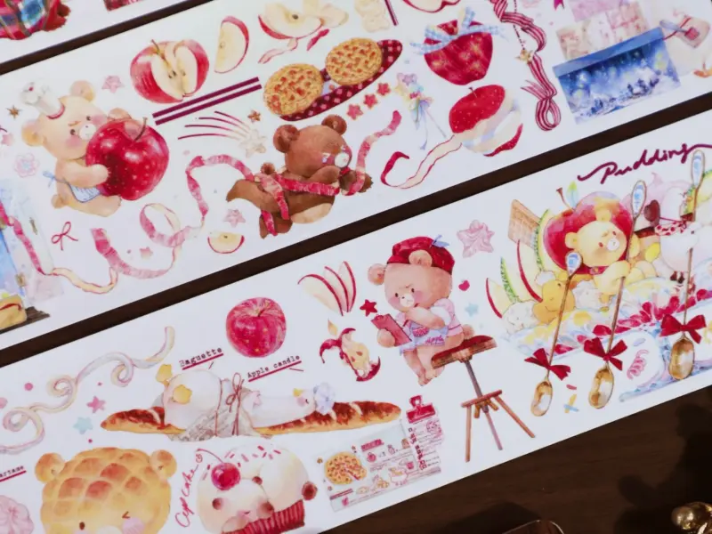 Benchu Studio Washi Tape Sample - Apple Gifts