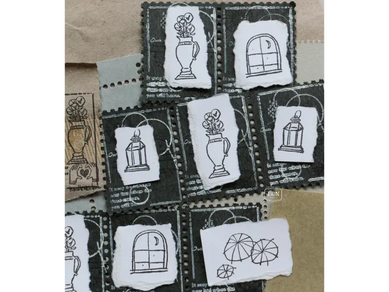 Pre-Order Lin Chia Ning Wooden Rubber Stamp Set - Corner View