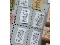 Pre-Order Lin Chia Ning Wooden Rubber Stamp - Double Ice Cream