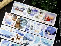 Meowpaji Washi Tape Sample - The Snow Falls Silently