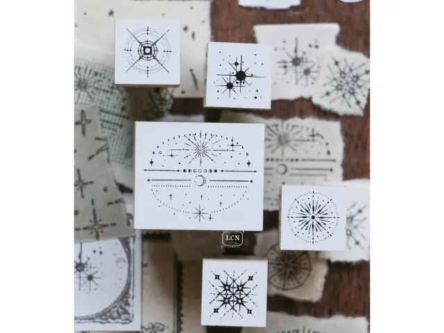 Pre-Order Lin Chia Ning Wooden Rubber Stamp Set - Nebula