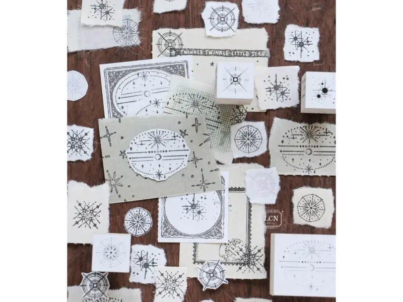 Pre-Order Lin Chia Ning Wooden Rubber Stamp Set - Nebula