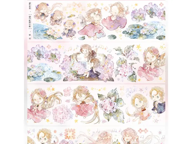Glacier Museum Washi Tape Sample - Dancing in a Dream Garden