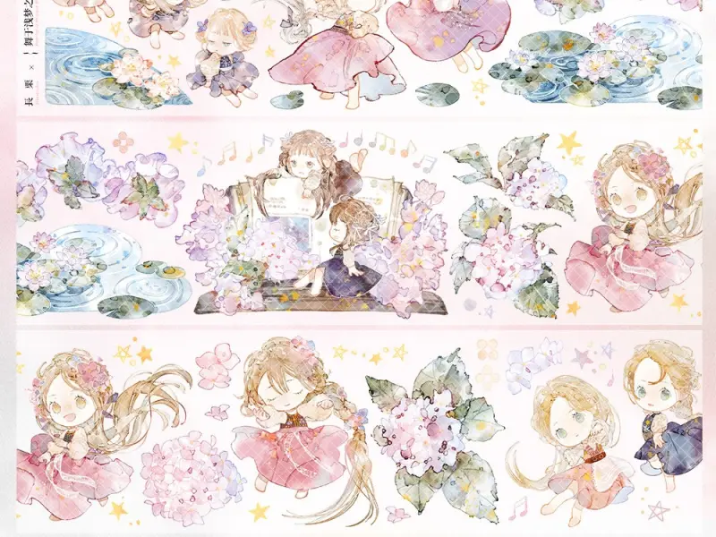 Glacier Museum Washi Tape Sample - Dancing in a Dream Garden
