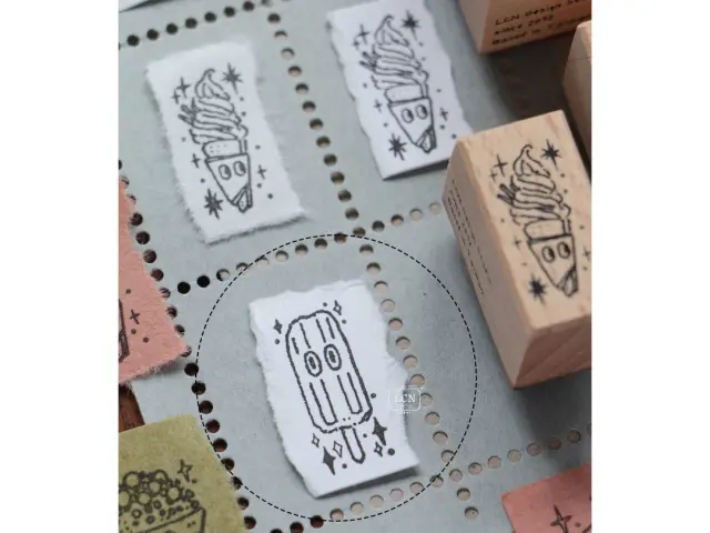 Pre-Order Lin Chia Ning Wooden Rubber Stamp - Popsicle