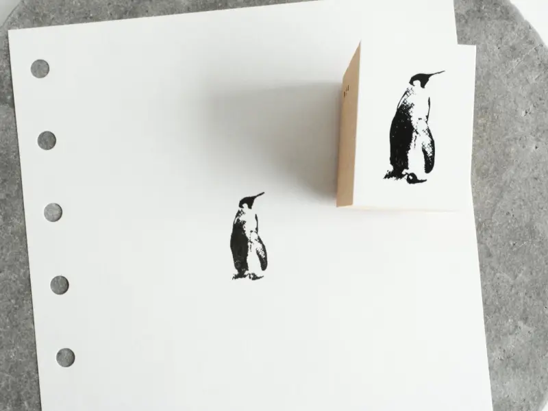 Pre-Order Yohaku Rubber Stamp S-133 - Penguin