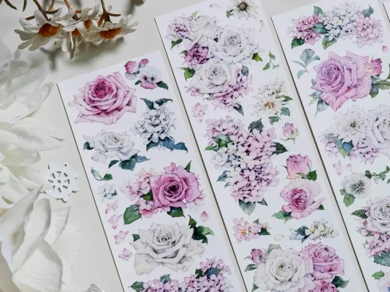 Shine Studio Washi Tape Sample - A Gentle Smile Among Flowers