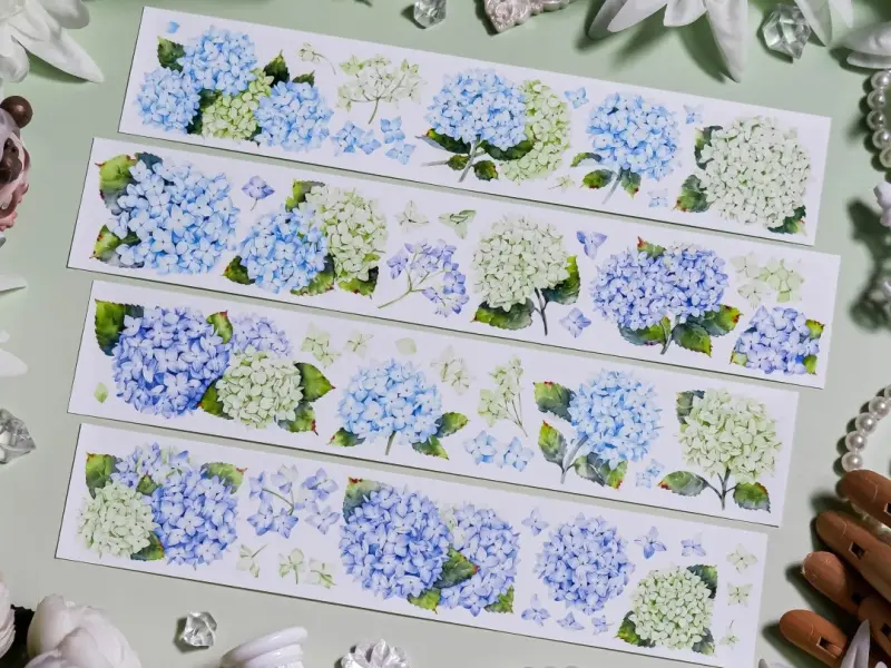 Shine Studio Washi Tape Sample - Pastel Round Hydrangeas