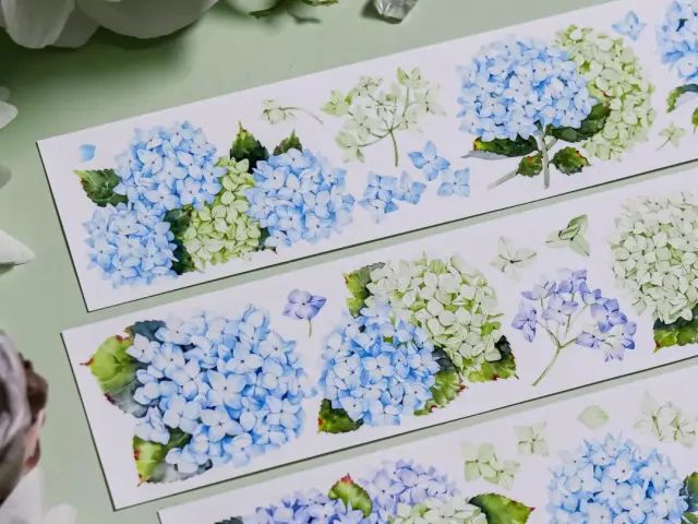 Shine Studio Washi Tape Sample - Pastel Round Hydrangeas