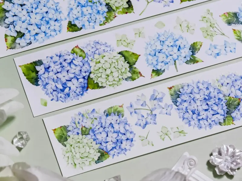 Shine Studio Washi Tape Sample - Pastel Round Hydrangeas