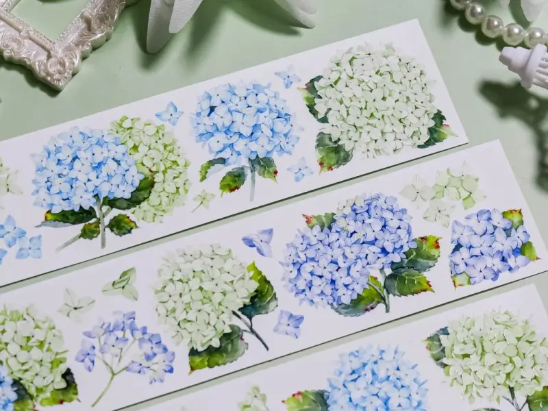 Shine Studio Washi Tape Sample - Pastel Round Hydrangeas
