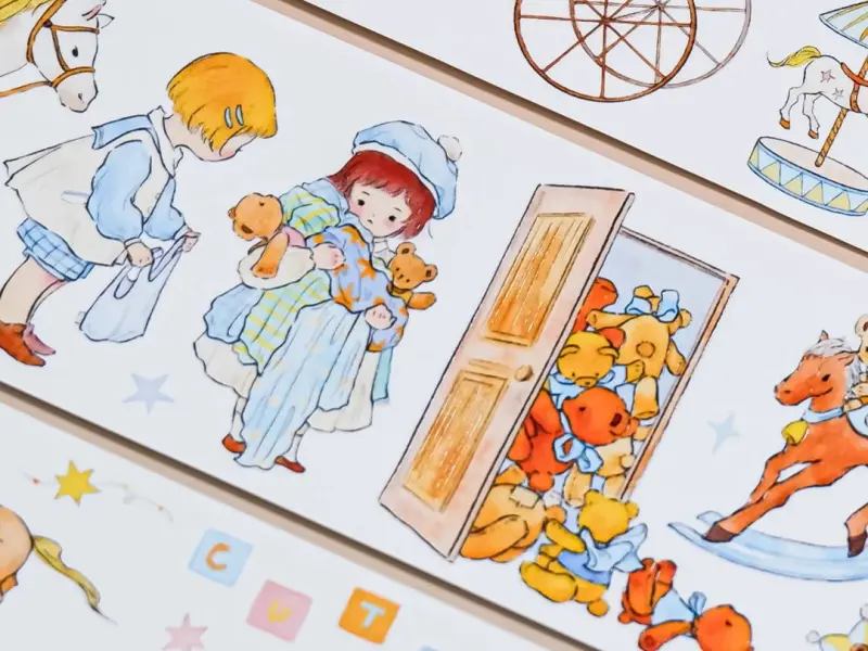 Shine Studio Die-Cut Tape Sample - Playful Dreamland