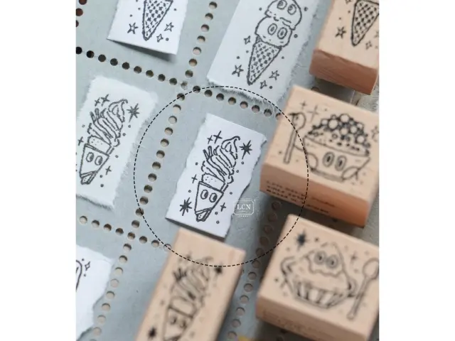 Pre-Order Lin Chia Ning Wooden Rubber Stamp - Soft Serve