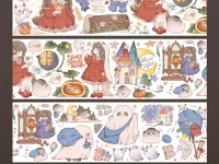 Turtle Studio Washi Tape Sample - Little Cat Ghost