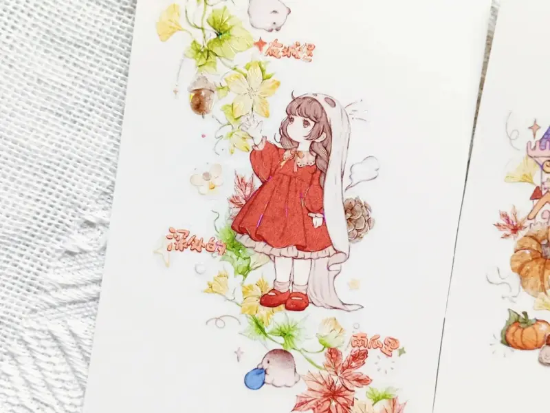 Turtle Studio Washi Tape Sample - Little Cat Ghost