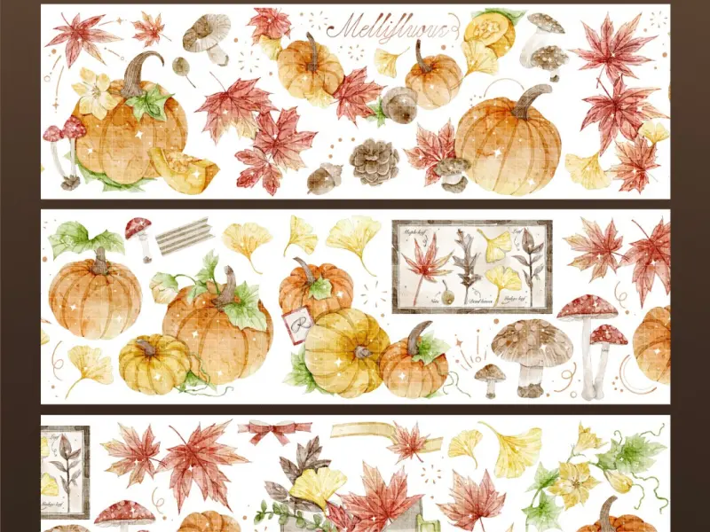 Turtle Studio PET Tape Sample - Pumpkin